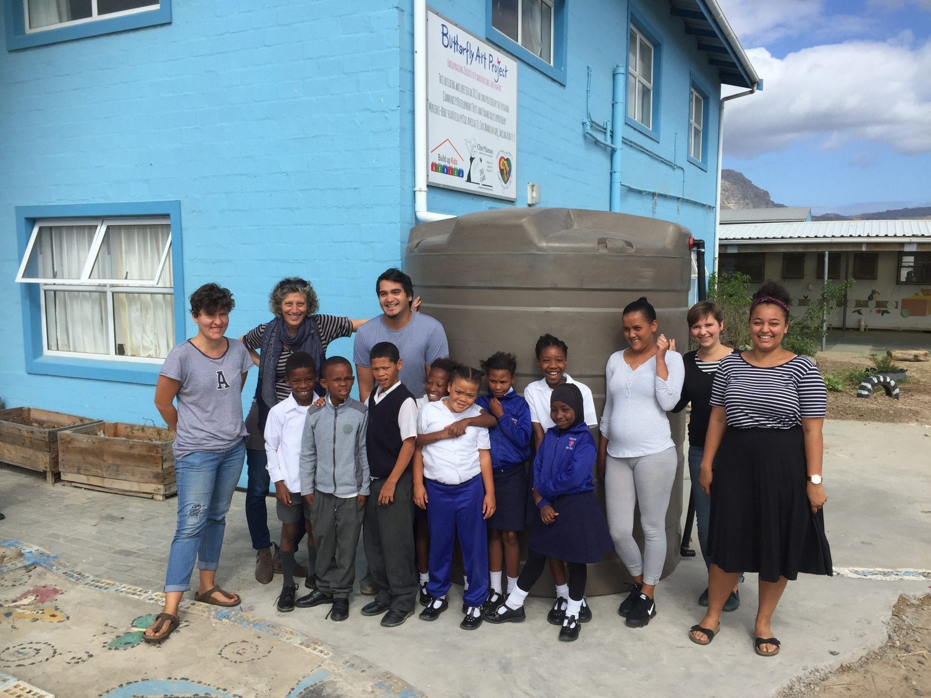 Spenden-Wassertank für die Kinder in Südafrika
