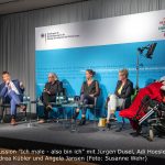 Podiumsdiskussion | Moderatorin Kristina zur Mühlen | Jürgen Dusel | Adi Hoesle | Ursula Ströbele | Andrea Kübler | Angela Jansen