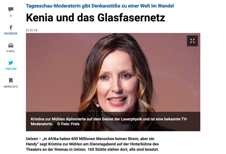 Bildschirmfoto az-online | Schnappschuss Kristina zur Mühlen