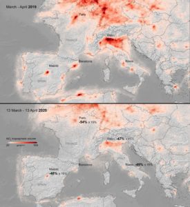 Stickoxide über Europa