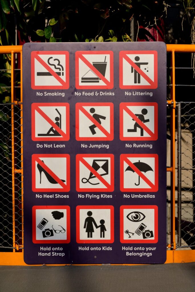 Verbotszeichen in Singapur